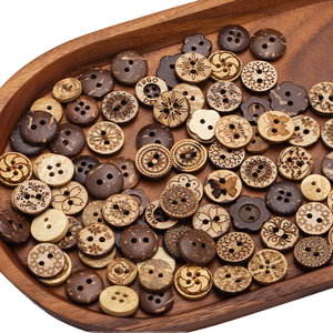 Nút Vỏ Dừa 12.5Mm Thiên Nhiên Vòng Biểu Đồ Nút Biểu Tượng Tùy Chỉnh 2 Mắt Sừng Nút Cho May Trên Bé Quần Áo Áo Áo Sơ Mi - Product Image 3