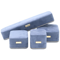 Nouvelle boîte cadeau de luxe LATEEN en microfibre rectangulaire unie pour bague, boucles d'oreilles, pendentif, collier, idéale pour demande en mariage, modèle 260507
