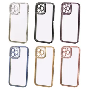 Electroplated Point Diamond Angel Eye Side Style Cell Phone Case for iPhone 2095