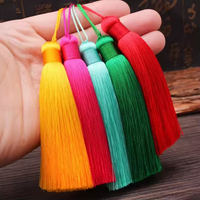 Pompon en rayonne 100% aspect soie, taille personnalisée, de qualité supérieure, pour vêtements et embellissement artisanal DIY