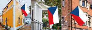 Le drapeau de la <span class=keywords><strong>République</strong></span> <span class=keywords><strong>tchèque</strong></span> en gros personnalisé tous les pays drapeau national 3x5 FT extérieur suspendu fibre de polyester livraison rapide - Product Image 6