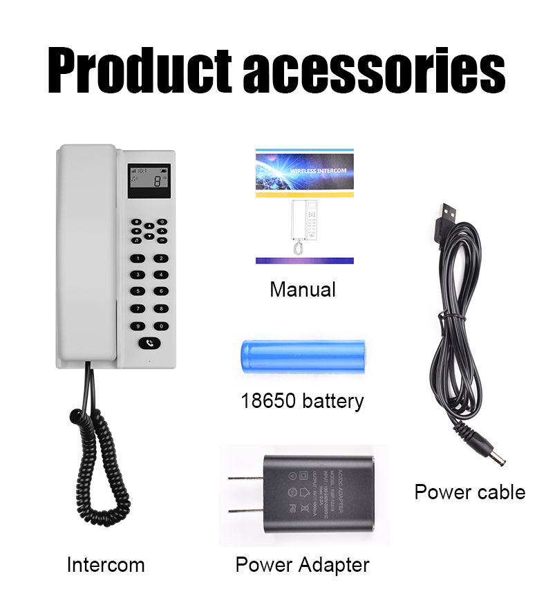With lcd screen display ac power audio door phone intercom system