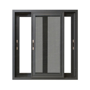 Fenêtre et <span class=keywords><strong>porte</strong></span> coulissantes en aluminium moderne à <span class=keywords><strong>double</strong></span> <span class=keywords><strong>vitrage</strong></span>, design imperméable, <span class=keywords><strong>prix</strong></span> d'usine de Foshan, Chine - Product Image 6
