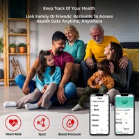 Bague connectée unisexe avec suivi de la fréquence cardiaque, de l'oxygène sanguin et du sommeil, et soins à distance ; Recharge USB ; Compatible Android/iOS