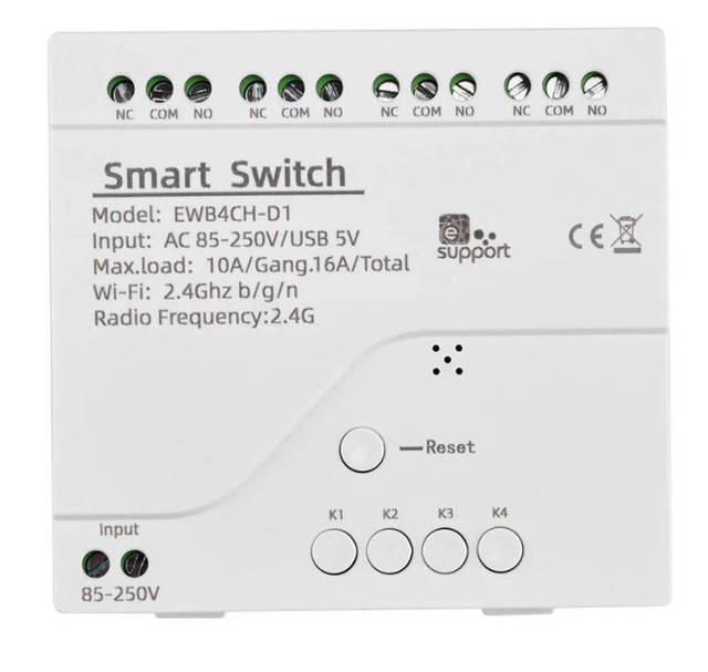 Tuya RF 433mhz WIFI Switch Module AC/DC 7-32V 1/2/4 Channel Wireless Relay Smart Life APP Remote Control Alexa Googole Home