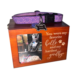 Urnas conmemorativas para mascotas para cenizas de perros o gatos Urnas de cremación funeraria de madera con marco de fotos Caja de recuerdo Pérdida de mascotas Regalo de recuerdo - Product Image 4