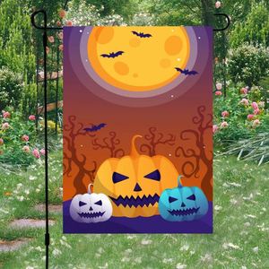 Exquisite Digital Printing Premium <b>Fabric</b> <b>Burlap</b> Custom 12x18" Halloween Holiday Garden Flag - Product Image 3