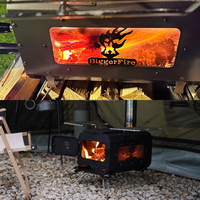 Camping En Acier Inoxydable Portable Pliant Extérieur Tente À Bois Réchaud Camping Grilles Tente Sauna Réchaud Avec Tuyau