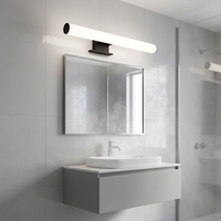 Lampes de miroir LED ABS modernes de 400mm avec finition chromée IP44 Options blanc chaud/froid Accessoire de salle de bain élégant