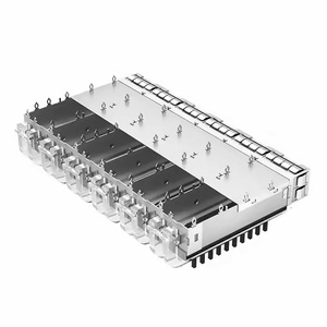 2198236-4 TE thay thế thông qua lỗ 1x6 cổng ánh sáng Ống Press-Fit SFP + Lồng tản nhiệt tối ưu giải pháp thiết bị sợi quang - Product Image 2