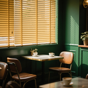 Best Price Customized 2 Inch Faux Wood PVC Roller <b>Blinds</b> Modern Design Built-in for <b>Window</b> Outdoor Shade Restaurant Decorations - Product Image 1