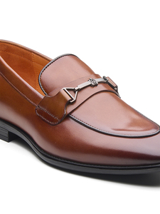 Zapatos formales de cuero genuino para hombre, sin cordones, para oficina, negocios, calzado de lujo, cómodo y de primera calidad, fabricante OEM - Product Image 1