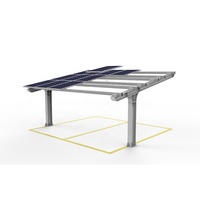 CORIGY a galvanisé le carport en acier de panneau solaire pour le système solaire de carport de 2 parkings