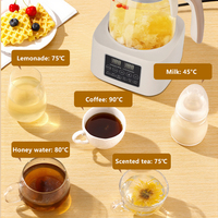Bouilloire Électrique Multifonctionnelle Automatique en Verre en Forme de V, 1,3 L, 600 W, avec Commande Tactile