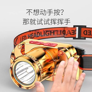 Linterna Frontal LED Recargable con Zoom, Sensor de Movimiento, Impermeable, para Pesca Nocturna y Actividades al Aire Libre - Product Image 1