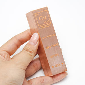 Barra de cobre 99.9 de alta pureza, una libra (455g), para exhibición, material didáctico y uso en interiores. - Product Image 3
