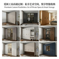 Armoire de chambre Aige en MDF moderne autoportante avec porte vitrée verrouillable, organisation de rangement DIY et placard intégré