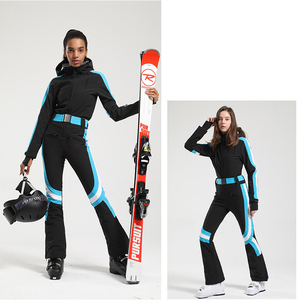 Traje de Esquí de Una Pieza para Mujer, Overol de Snowboard Ajustado para Exteriores, Conjunto de Esquí Cálido, <span class=keywords><strong>Ropa</strong></span> Impermeable y Cortavientos para Invierno - Product Image 6