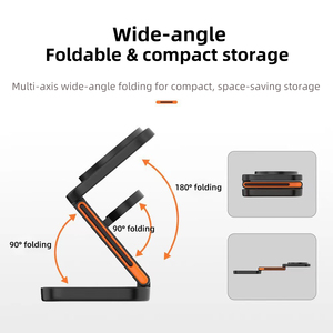 Chargeur sans fil 3 en 1, station de charge magnétique pliable, chargeur de voyage pour téléphone, chargeur sans fil, adaptateur secteur - Product Image 6