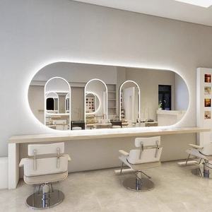 <b>Mirror</b> Salon <b>Mirror</b> Table with Light Hanging Belt Special Hair Salon Perm Dyeing Hair Cutting Horizontal Hanging <b>Wall</b> Hanging - Product Image 6