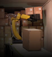 Robot industriel de camion AGV de haute qualité pour le chargement et le déchargement de conteneurs pour la ligne d'emballage de boîtes en carton industrielles