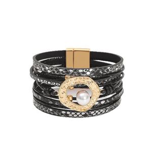 Multi-layer <b>Leather</b> <b>Bracelet</b> Strategic Priority Shipping Option Bulk Order Discount Holiday Gift for Women Nickel Free Content - Product Image 5