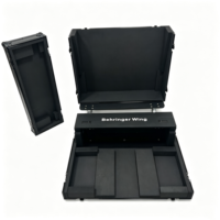 Boîtier de transport professionnel OEM de haute qualité pour console de mixage numérique DJ, entièrement noir, avec 8 poignées et 2 pieds, idéal pour les Wing.