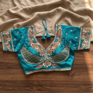 Blusa de algodón Khadi de último diseñador para mujer india, ropa de fiesta nupcial, blusa lista para usar exclusiva étnica más vendida - Product Image 3