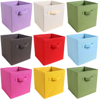 Boîtes de rangement pliables en tissu non tissé sur mesure, grande capacité, pour bureau, maison, armoire, articles divers