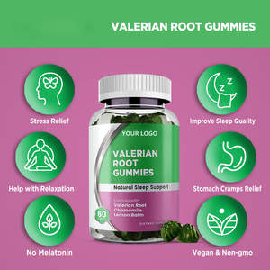 Factory Price <span class=keywords><strong>Valerian</strong></span> <span class=keywords><strong>Root</strong></span> gummies melhorar a qualidade do sono melhor gomoso para a calma Stress Relief - Product Image 3