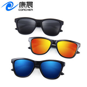 Lunettes de soleil polarisées unisexes Conchen, monture noire, verres bleus, protection UV400, pour la conduite, la pêche, les sorties, protection solaire, matériau PC TAC - Product Image 5