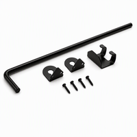 Kit de loquet de sol robuste de 18 pouces avec tige de verrouillage pour portails, clôtures de jardin en bois doubles et portes de grange