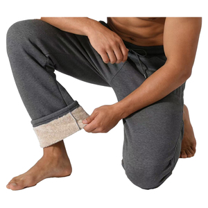 Wholesale Women <strong>Men</strong> Winter Sherpa <strong>Fleece</strong> <strong>Joggers</strong> Women <strong>Jogger</strong> Sweatpants <strong>Men</strong> Custom logo Elastic Waist Warm <strong>Joggers</strong> - Product Image 1