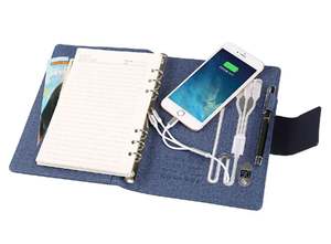 Agenda 2025 de Cuero Personalizada de Lujo con Tapa Dura, Planificador Semanal y Mensual, Banco de Energía con Logotipo LED Magnético para Regalo - Product Image 4