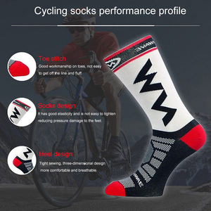 Chaussettes de cyclisme sans couture pour hommes et femmes, chaussettes de Sport respirantes pour l'extérieur, pour vélo de route et <span class=keywords><strong>vtt</strong></span>, chaussettes de Compression respirantes, été 2021 - Product Image 2
