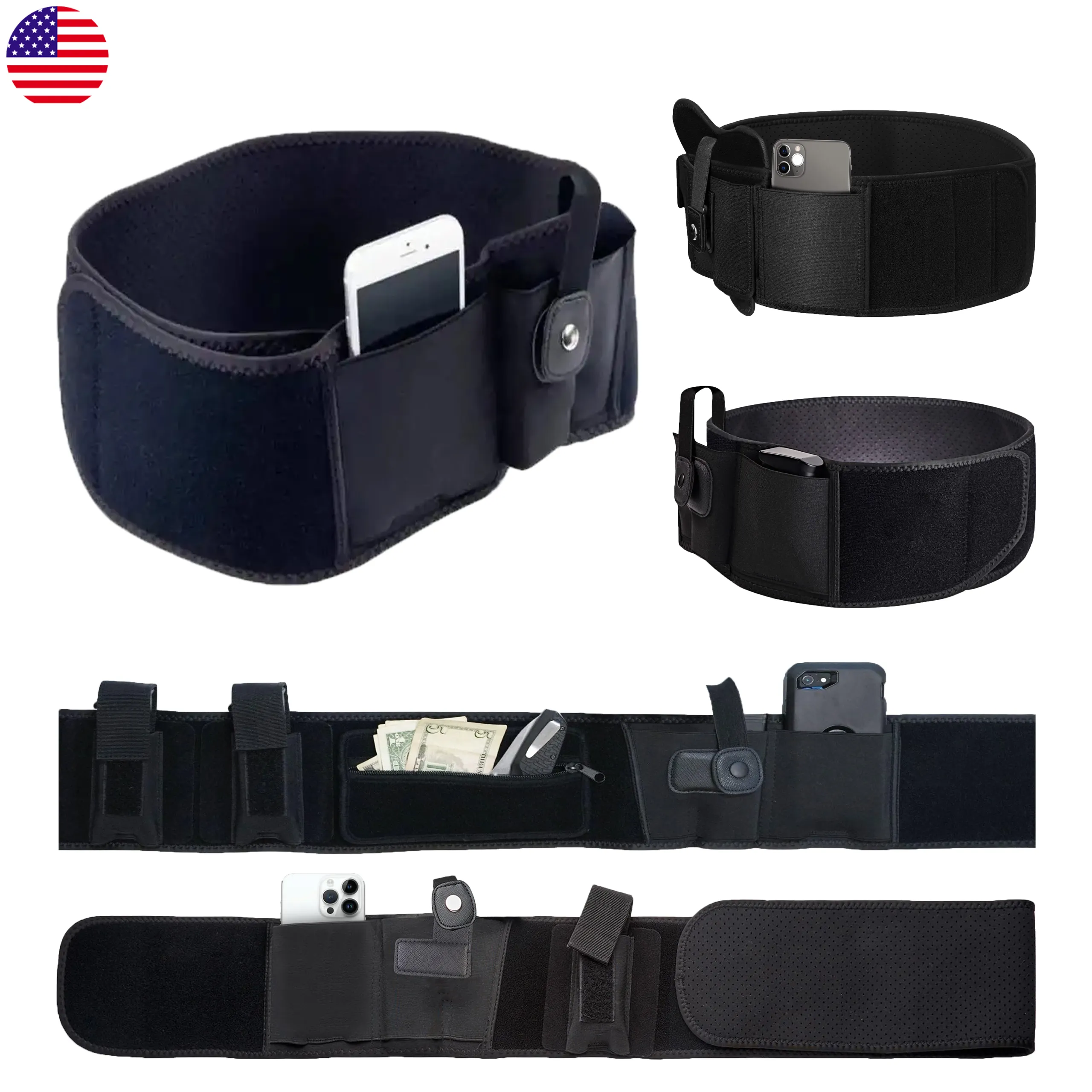 Épaule Goutte Jambe En Cuir Dissimuler Arme De Poing Carry Universal Belly Band Tactical Gun Holster Taille Dissimulée Pour Hommes