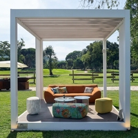 Pergola motorisée de luxe en aluminium Xiamao avec capteurs de pluie et éclairage LED personnalisable pour usage commercial et privé, modèle AL-01, Chongqing