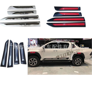 <b>Door</b> <b>trim</b> stripes for Hilux Rocco 2021, black semi-electroplated Revo anti-collision decorative sporty style. - Product Image 5