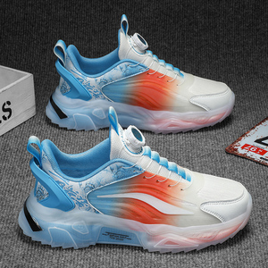 Chaussures de sport décontractées pour hommes, coupe basse, tige en tissu respirant, semelle en caoutchouc durable, toutes saisons, fitness, marche, usage quotidien, style sportif - Product Image 3