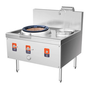 Cuisinière à gaz à haute flamme HELAXEN pour restaurant commercial, certifiée 3C, en acier inoxydable, facile à nettoyer, compatible gaz naturel - Product Image 6