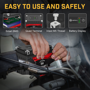 AMPXELL LFP 12V 3.5Ah 45Wh CA210A Lithium Battery Pack Light <b>Weight</b> 4 Terminal for Motorcycle Boat Starting Power AMX12-35FQ LiF - Product Image 3