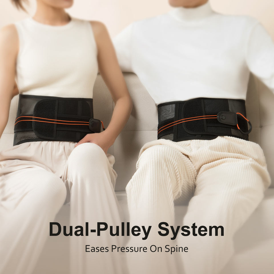 Adjustable Drawstring Pulley System for Back Pain Support
