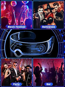 Gafas LED multicolores en una, suministro de fiesta con luz brillante para Bar Club <span class=keywords><strong>Halloween</strong></span> - Product Image 6