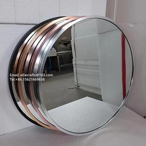 <span class=keywords><strong>Grand</strong></span> <span class=keywords><strong>miroir</strong></span> rond en alliage d'aluminium <span class=keywords><strong>Miroir</strong></span> circulaire décoratif à suspension murale <span class=keywords><strong>Miroir</strong></span> mural décoratif à cadre en métal - Product Image 3