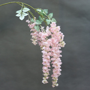 Guirlande artificielle de glycine rose en plastique et soie, décoration de plafond pour mariage, accessoires de photographie extérieure, décoration intérieure - Product Image 1