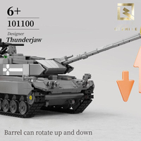 QIZHILE – blocs de construction en plastique pour jouets de construction, assemblage de 101100, léopard 2A7, réservoir de cheval de glace et de neige, modèle militaire