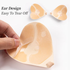 TPB007 <span class=keywords><strong>Reggiseno</strong></span> Adesivo <span class=keywords><strong>a</strong></span> Forma di Cuore con <span class=keywords><strong>2</strong></span> Coppe, Traspirante, Forte Adesione, Invisibile, Senza Schienale per Donne - Product Image 2