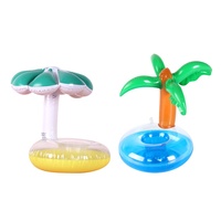 Nouvel arrivage : Porte-gobelet gonflable unisexe en PVC avec motifs flamant rose, beignet, citron, pastèque, ananas, crabe, animaux et fruits – En stock