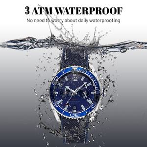 Reloj de Lujo Personalizable Super Especial con Logotipo Azul, Montre Homme, de Alta Gama, con Esfera de 48 mm, Correa de Nailon y Acero Inoxidable, a la Moda - Product Image 3