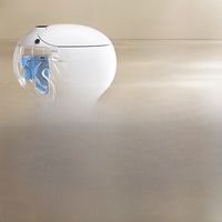 Nouvel Ensemble WC Bidet Intelligent Électrique Superbe en Forme d'Œuf avec Chauffage Instantané et Séchage Intégré